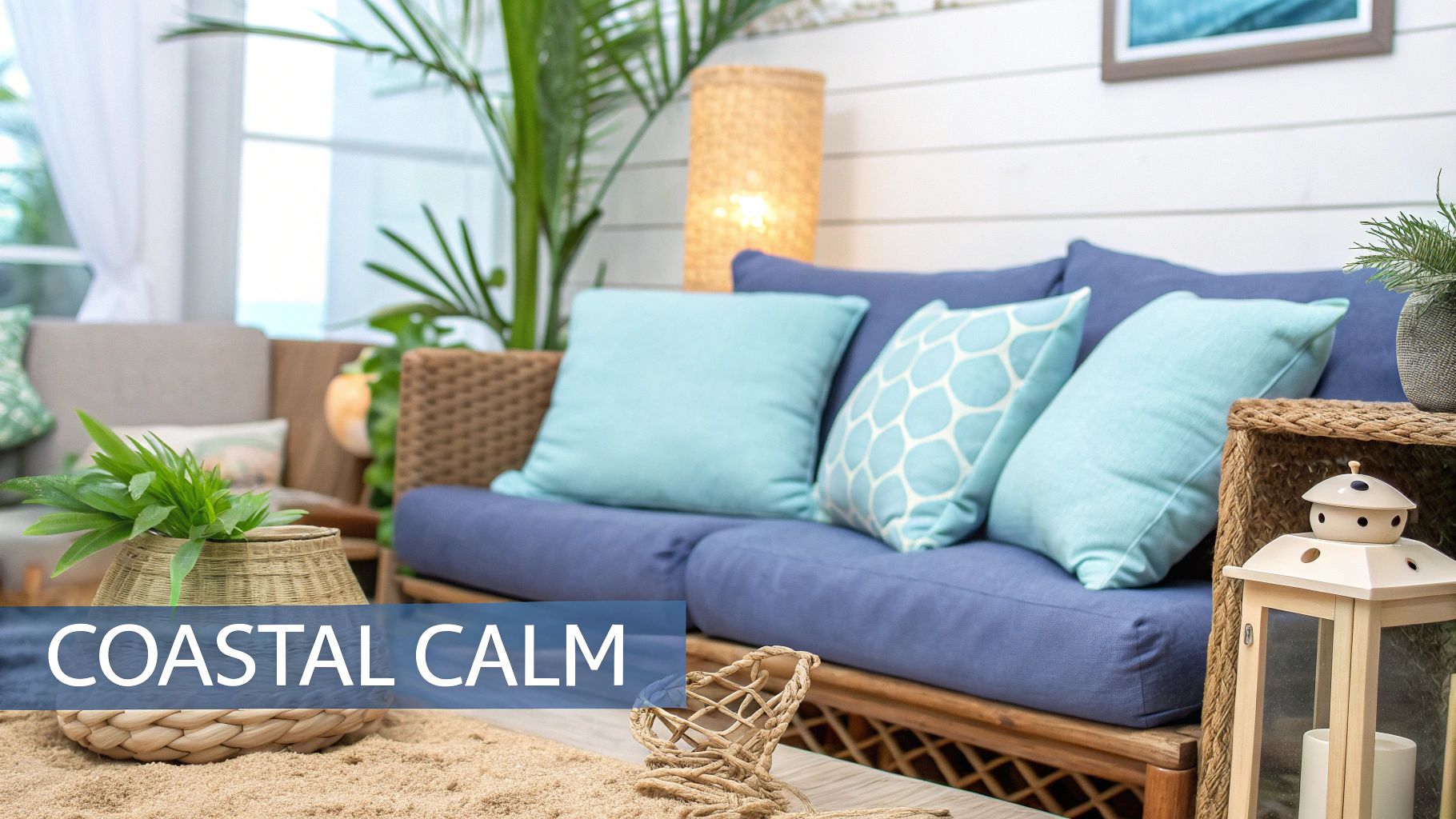 Coastal Blue and Sandy Beige