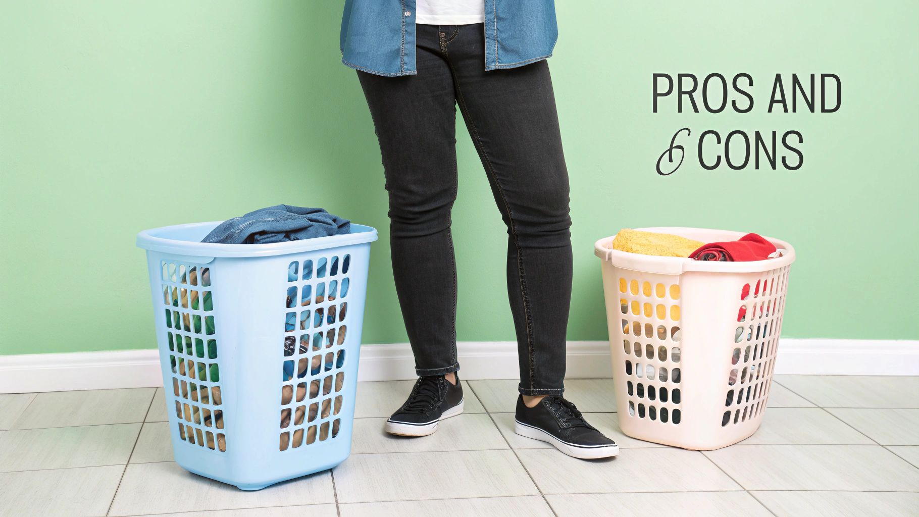 A woman loading clothes into a front load washing machine.