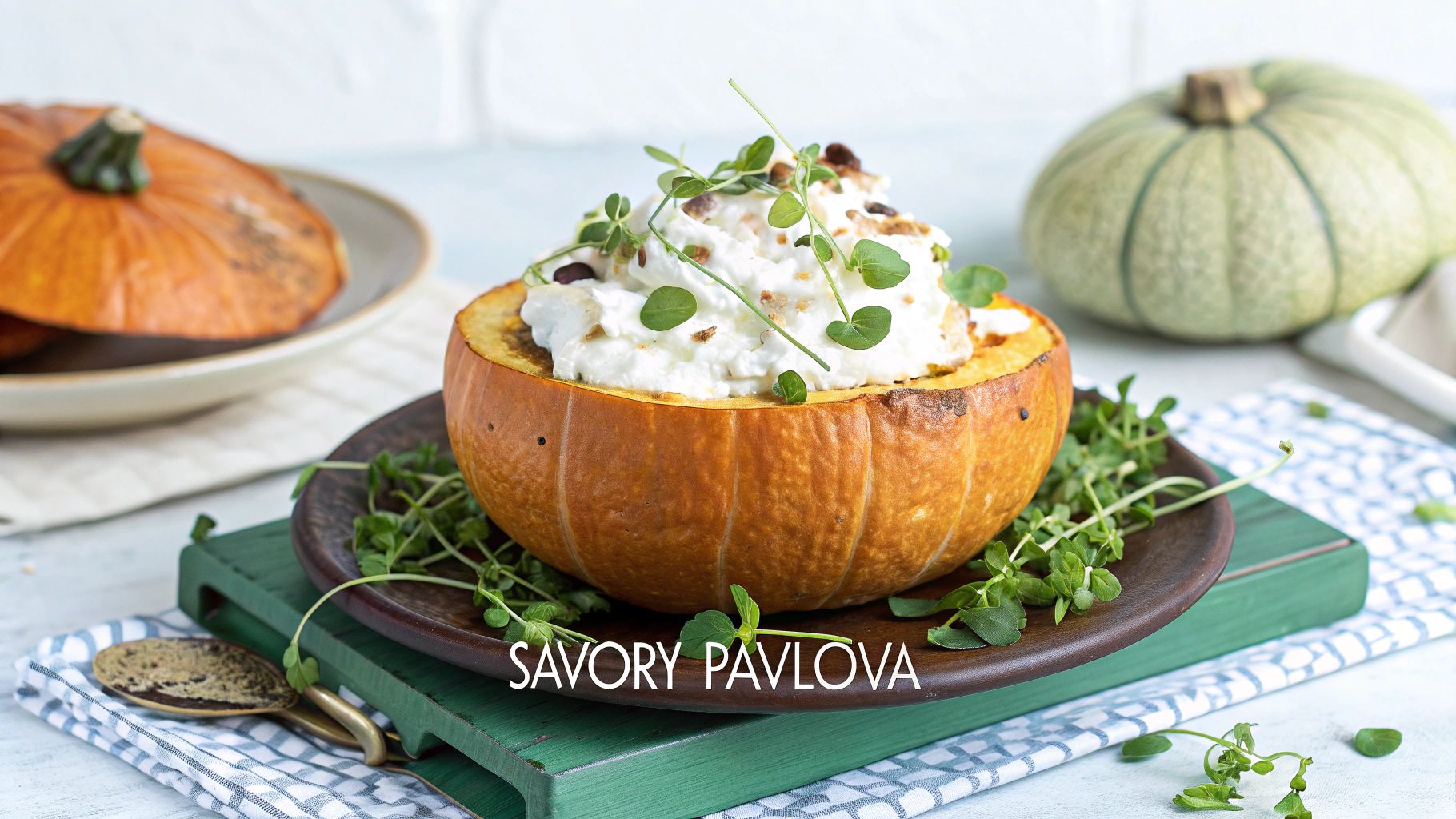 Pavlova-Stuffed Roasted Pumpkin