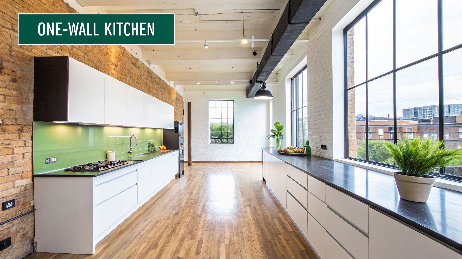 One-Wall Kitchen Layout