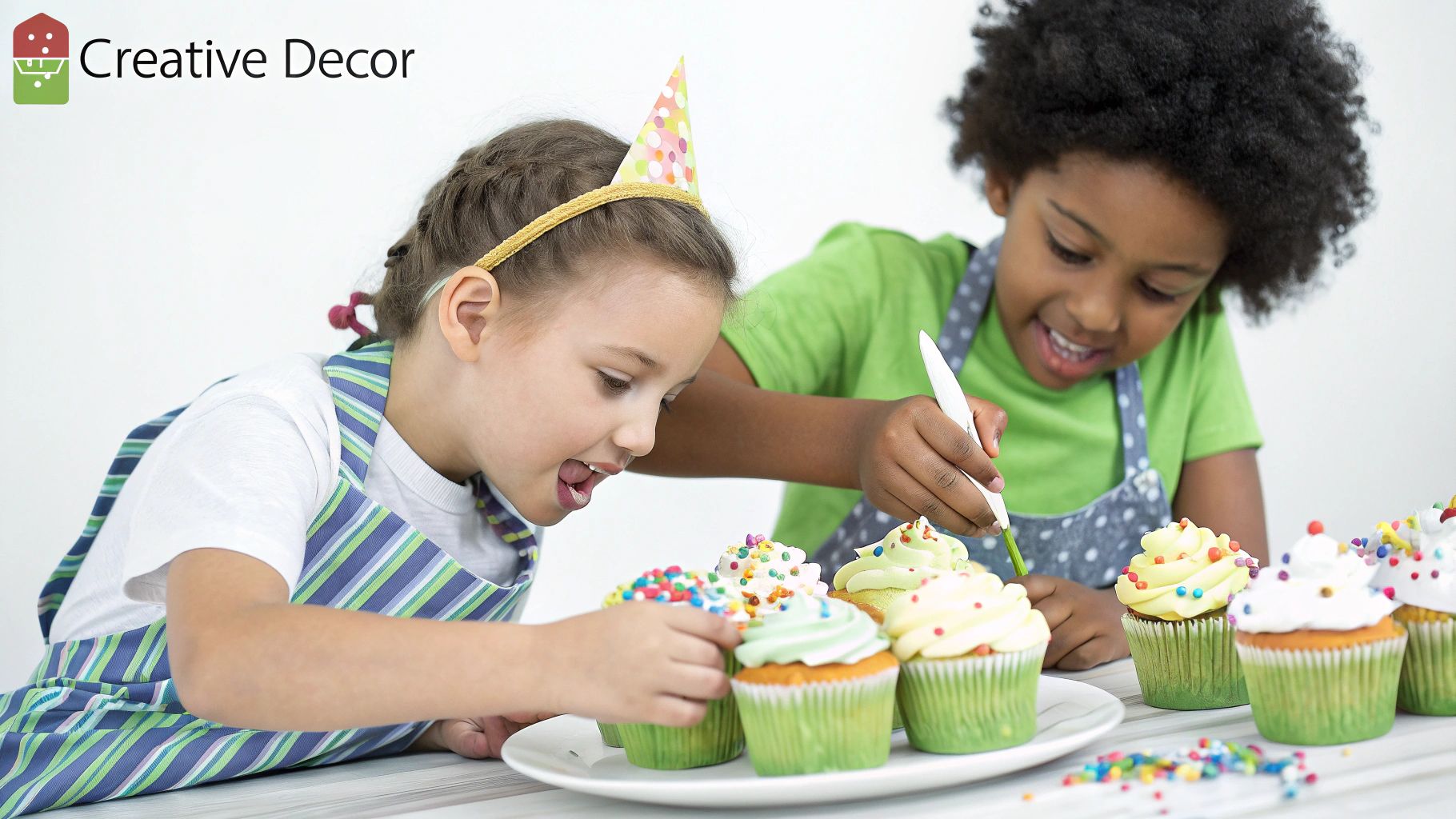 fun cake decorating with the kids