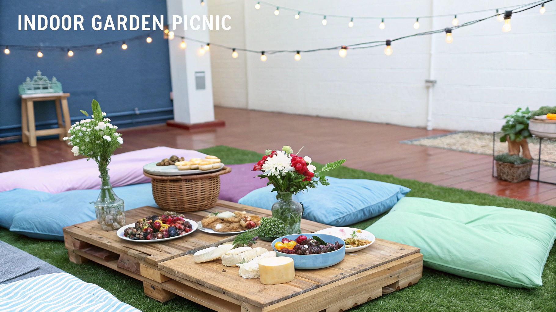 Picnic-Style Indoor Garden Party