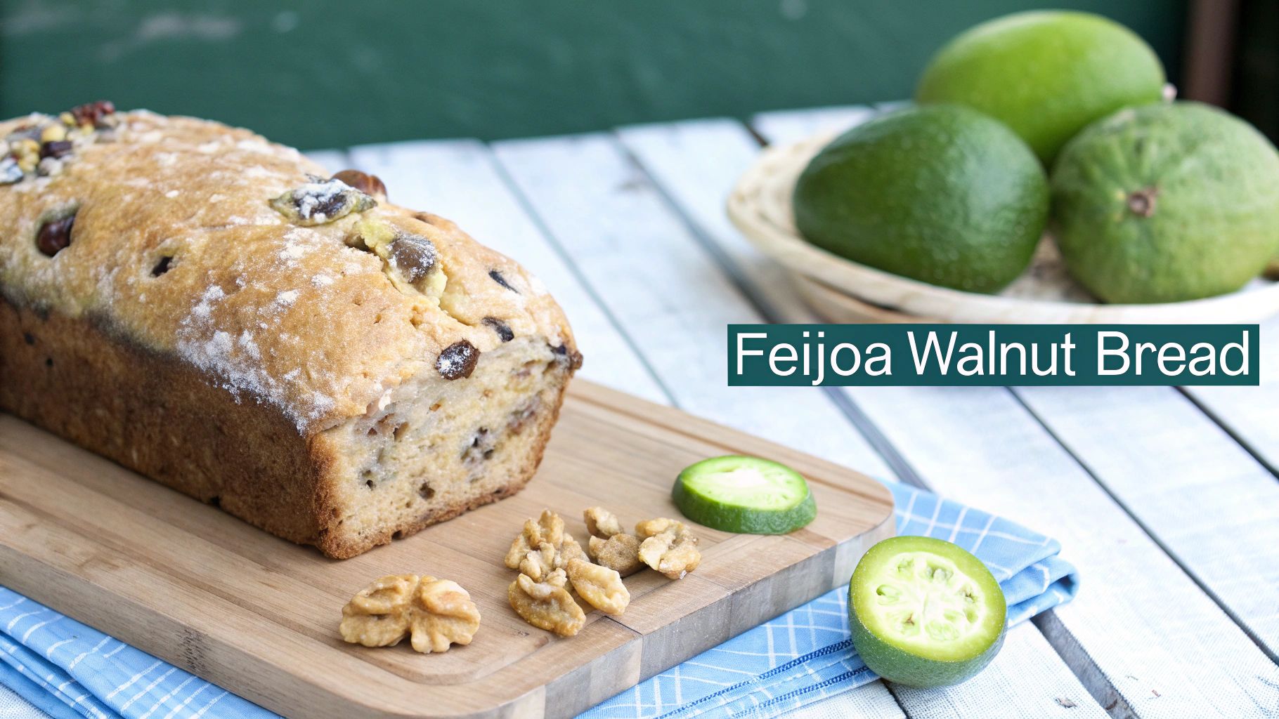 Feijoa and Walnut Bread