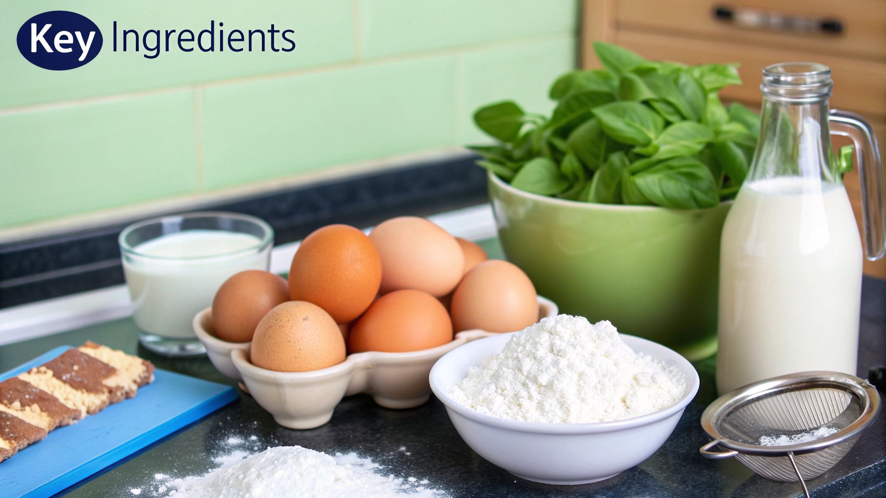 ingredients for making great waffles