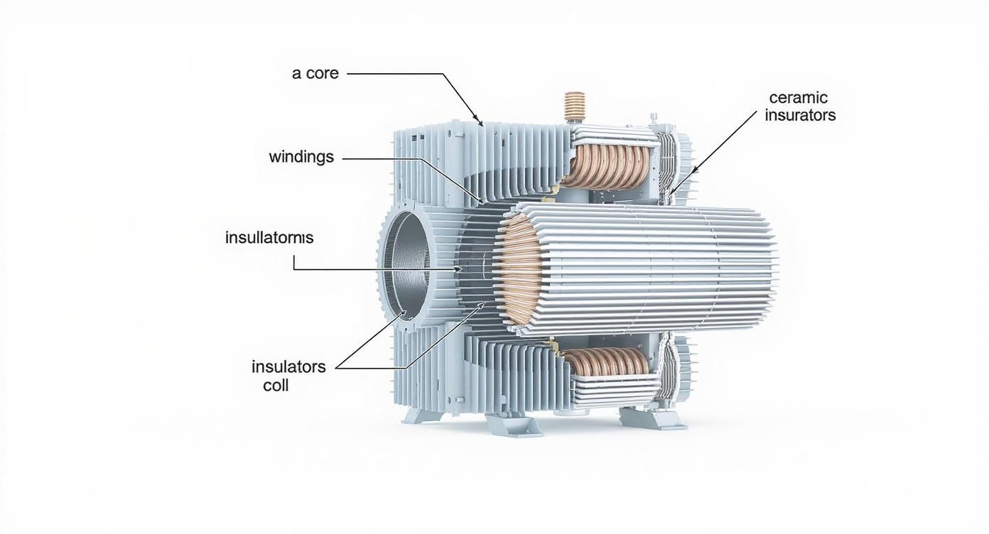 Infographic about transformador tipo poste trifasico
