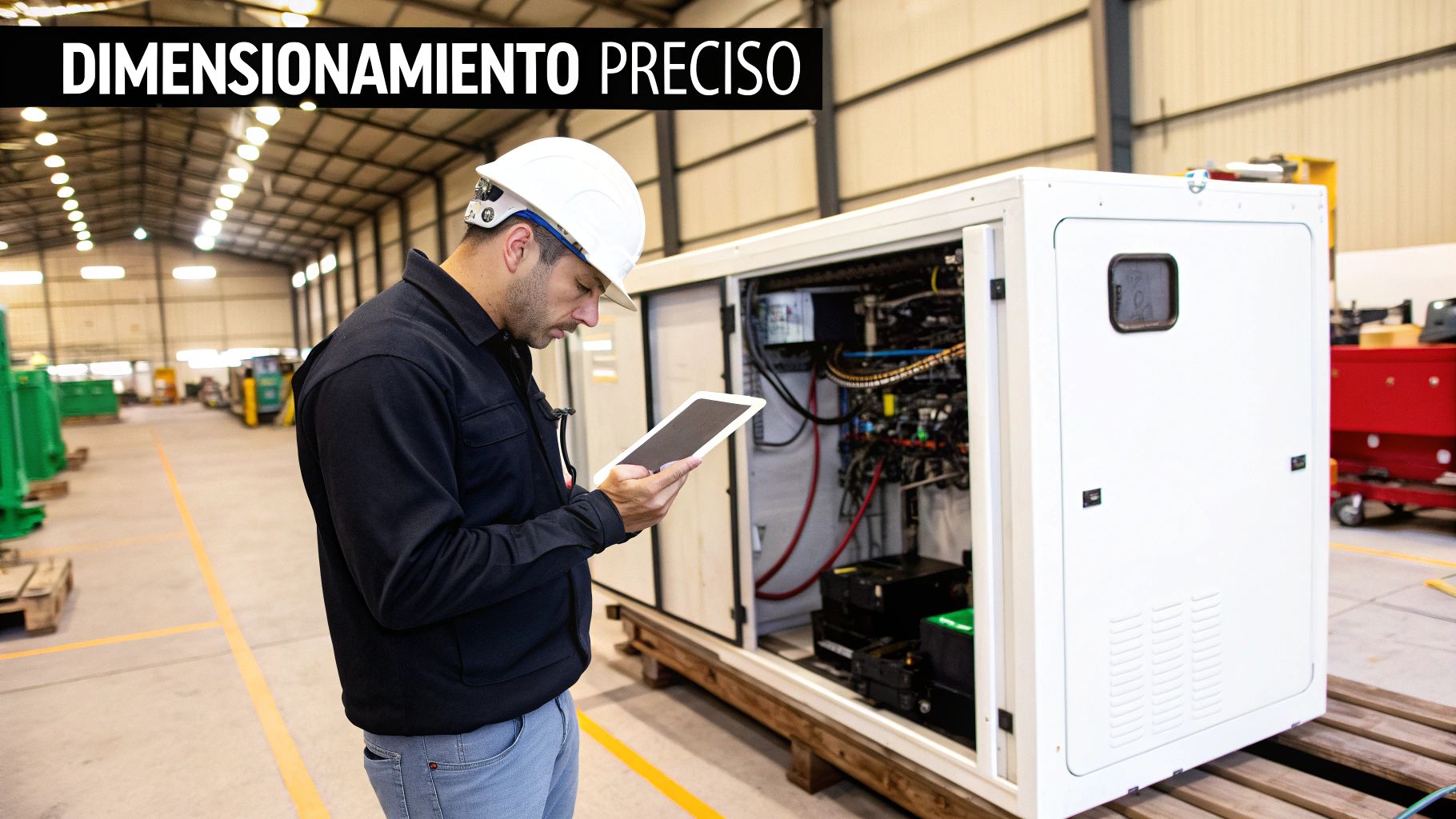 Ingeniero revisando una planta eléctrica industrial en México