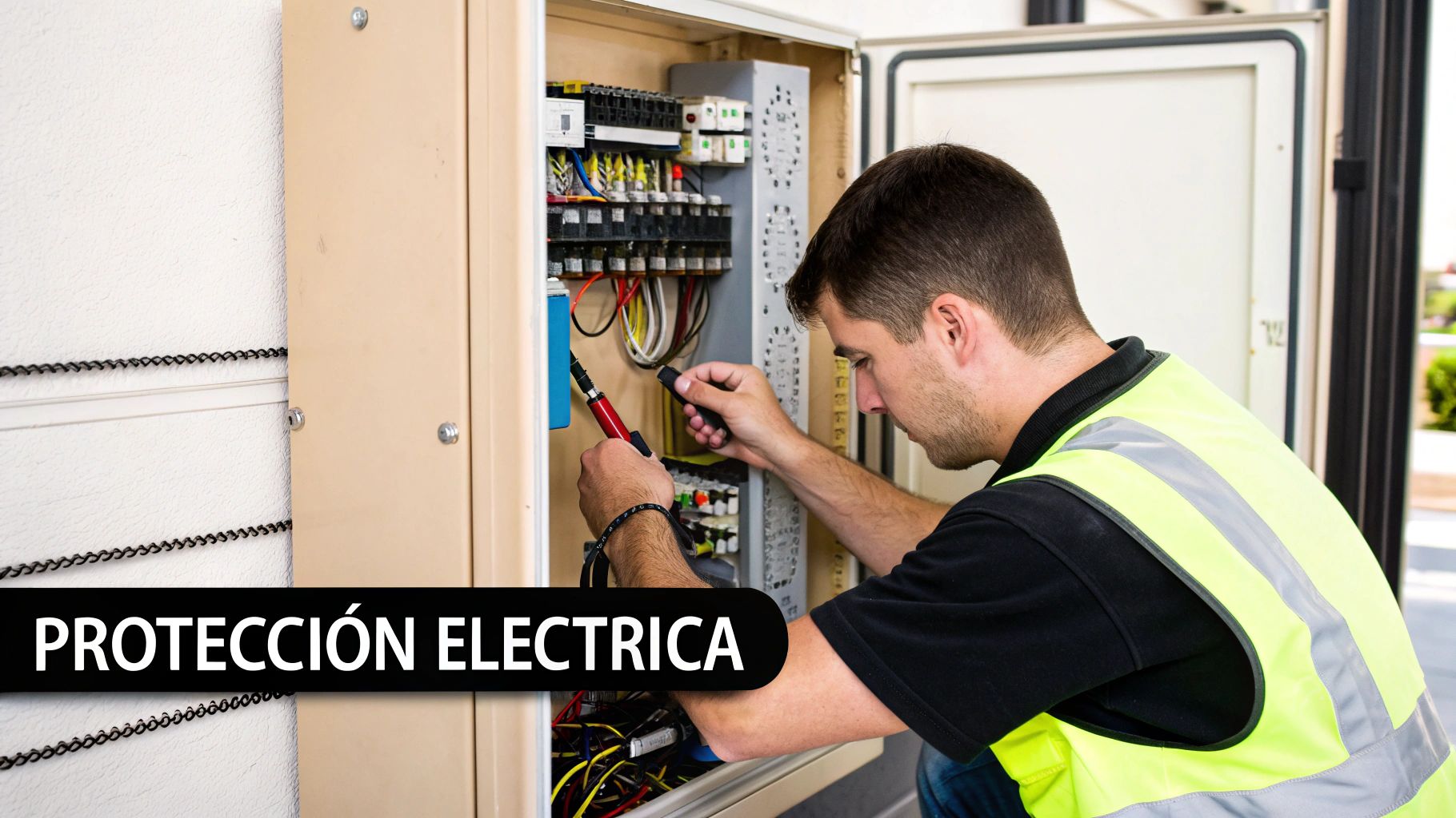 Equipos de distribución eléctrica de media tensión en una instalación industrial.