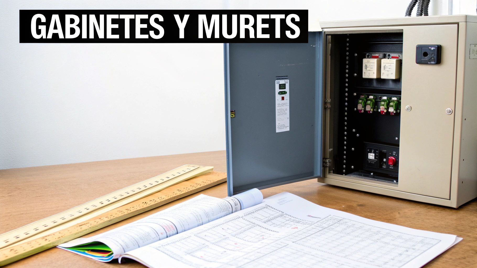 Detalle de un gabinete para concentración de medidores cumpliendo con las especificaciones de CFE.