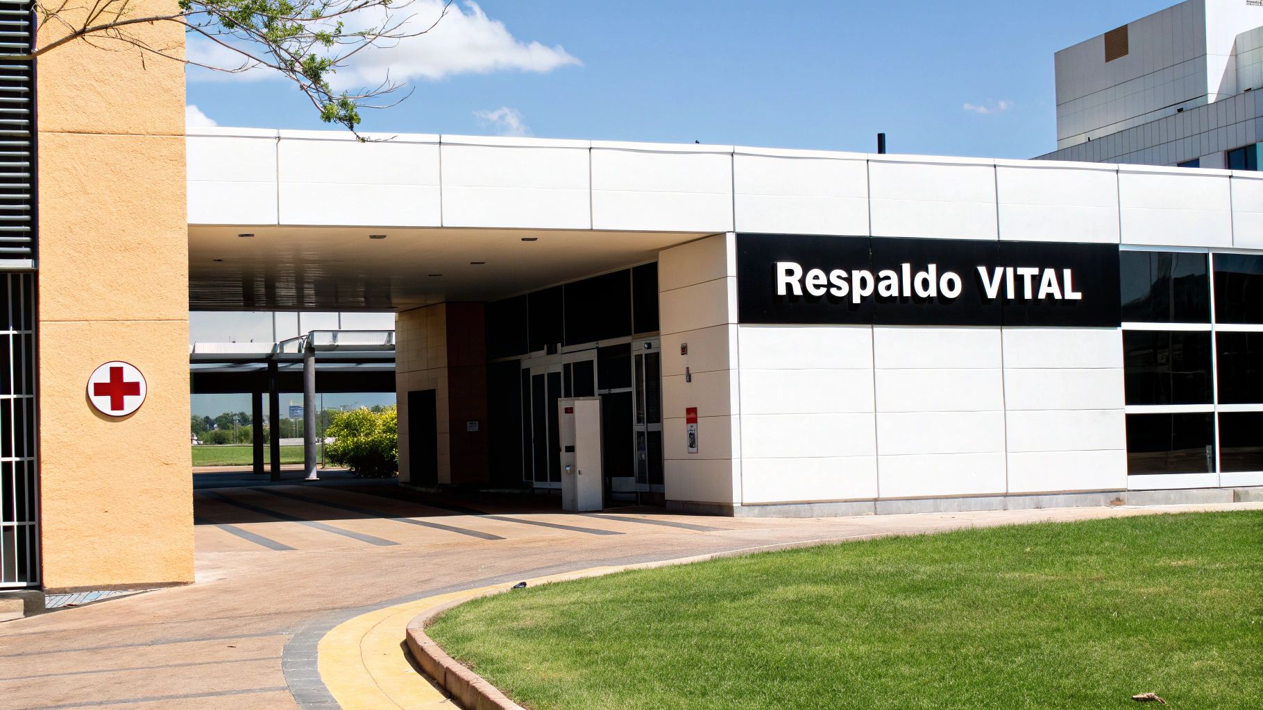 Planta eléctrica de emergencia instalada en un entorno industrial.