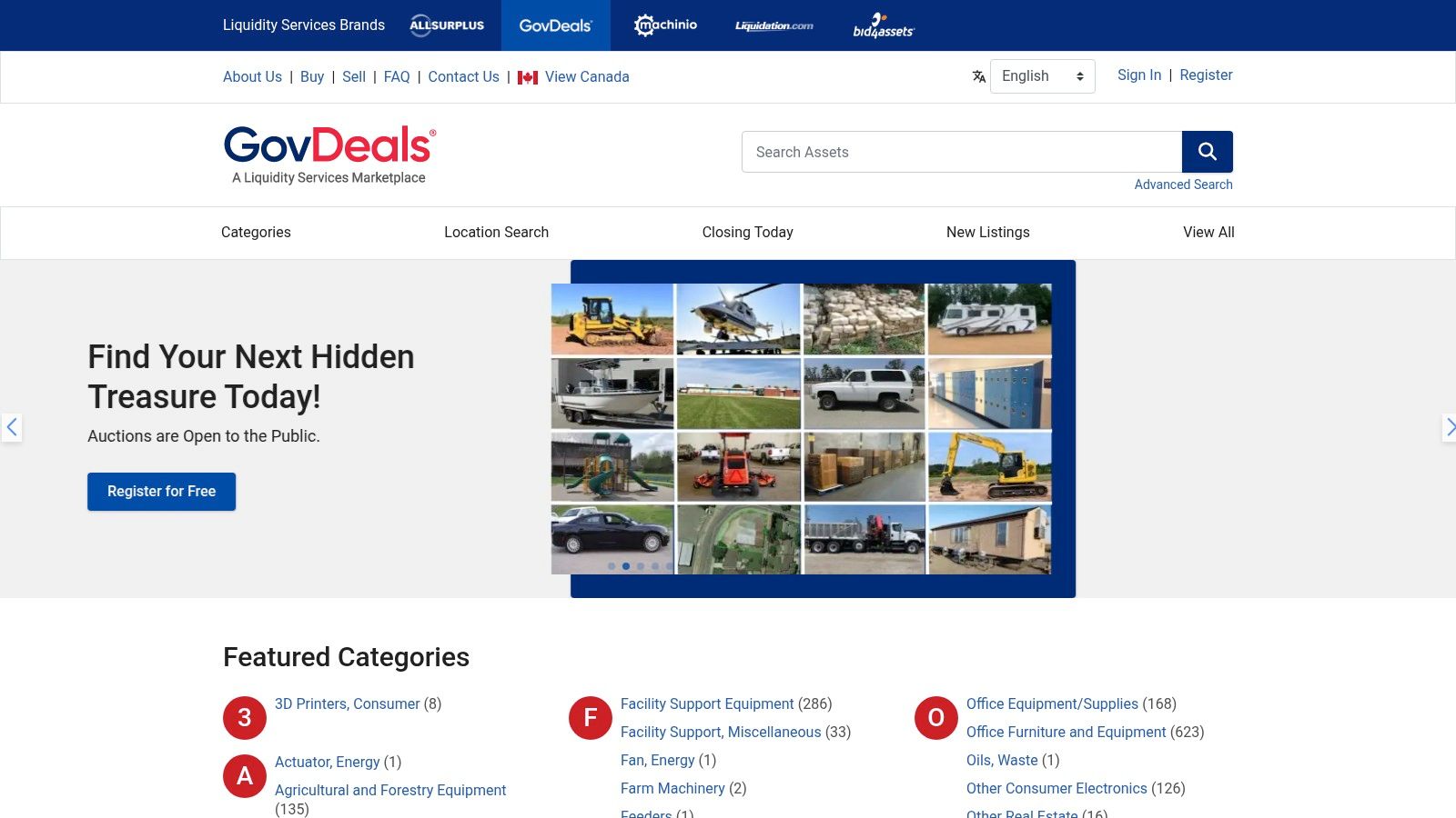 GovDeals auction marketplace