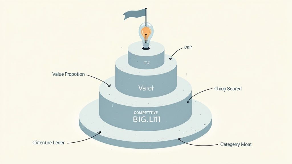 A group of diverse professionals collaboratively working on a whiteboard covered in strategic notes and diagrams, symbolizing the creation of a B2B strategy.