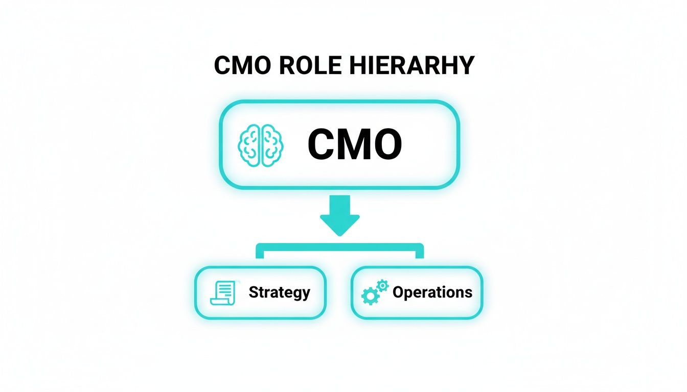 A hierarchical diagram illustrating the CMO role, divided into Strategy and Operations.