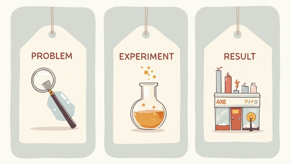 A team analyzing data on a large screen, representing a successful growth hacking strategy in action.