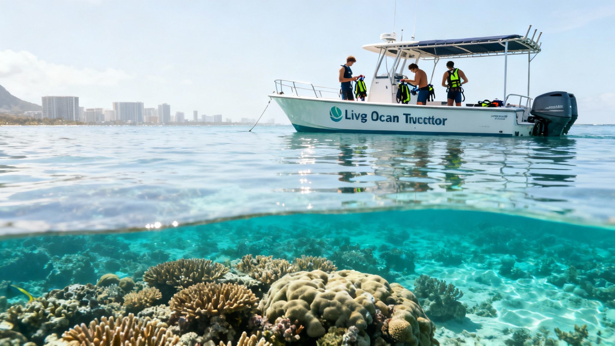 Vibrant reef ecosystem