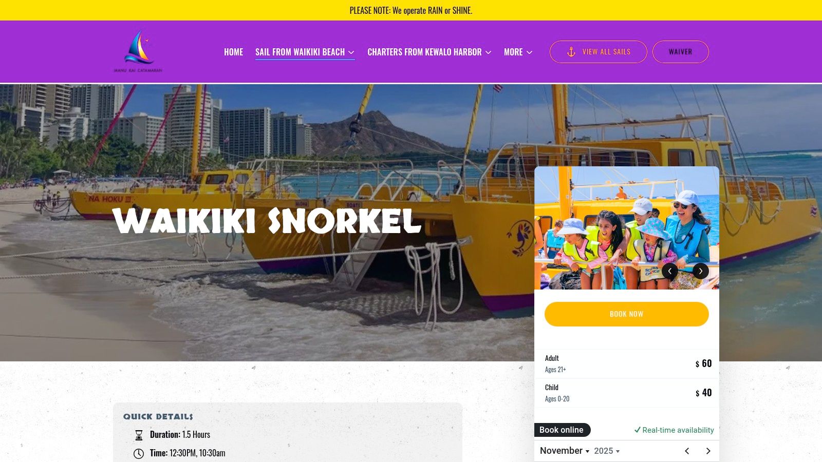 Ke Kai Catamaran (Snorkel Manukai Waikiki)