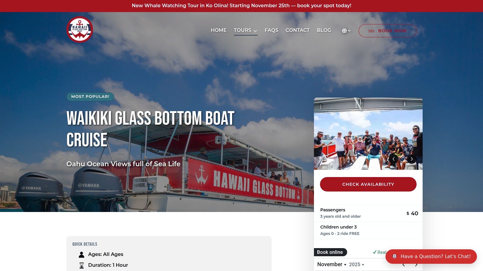 Hawaii Glass Bottom Boats (Haleiwa Queen)