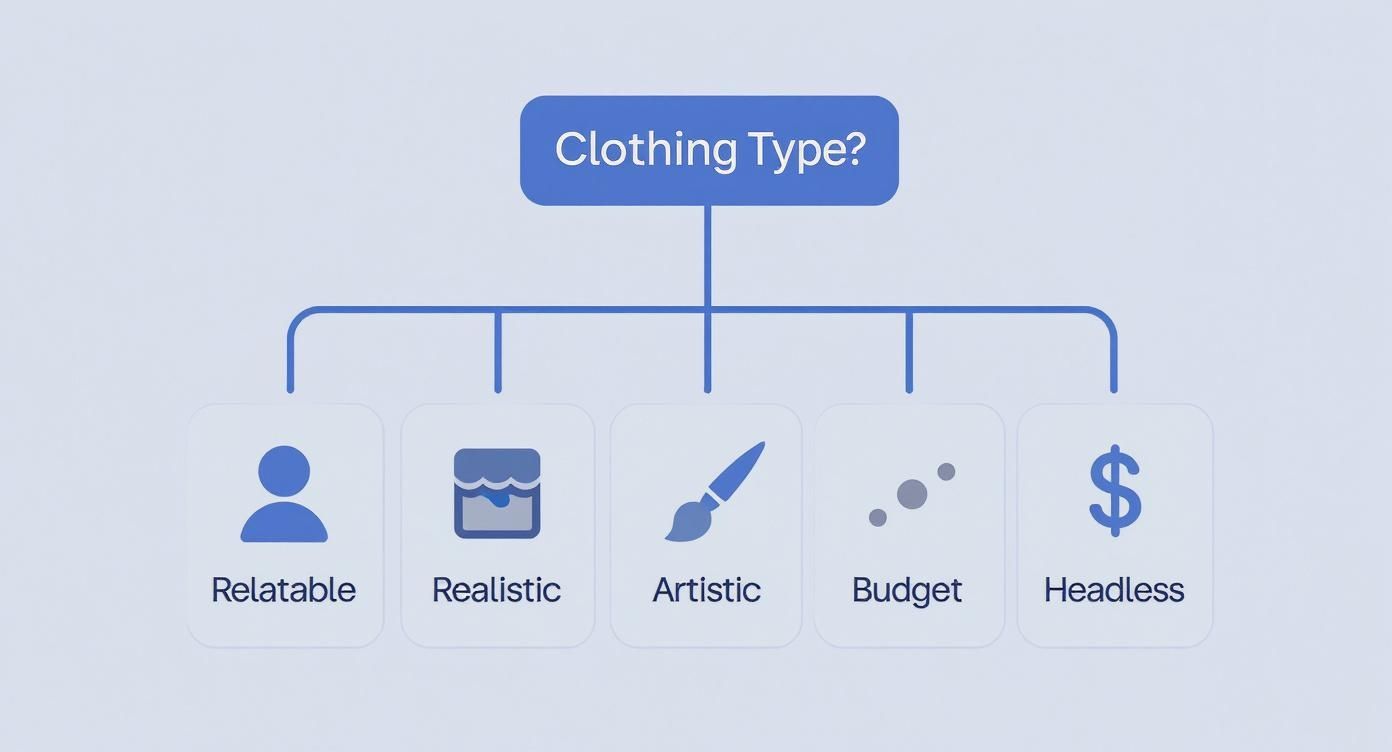 Infographic about dummies for clothes