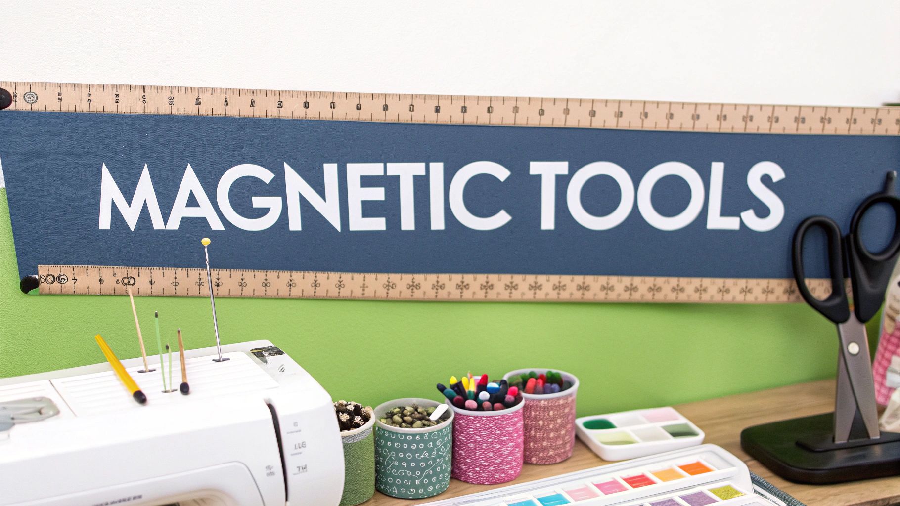 Magnetic Strip and Container System