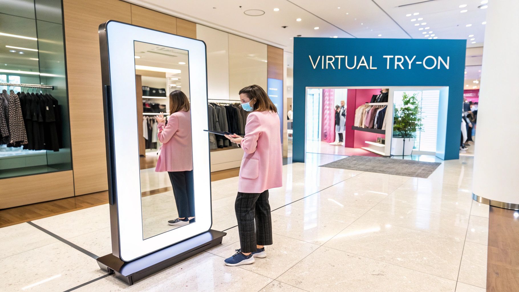 Interactive Digital Mirror Displays