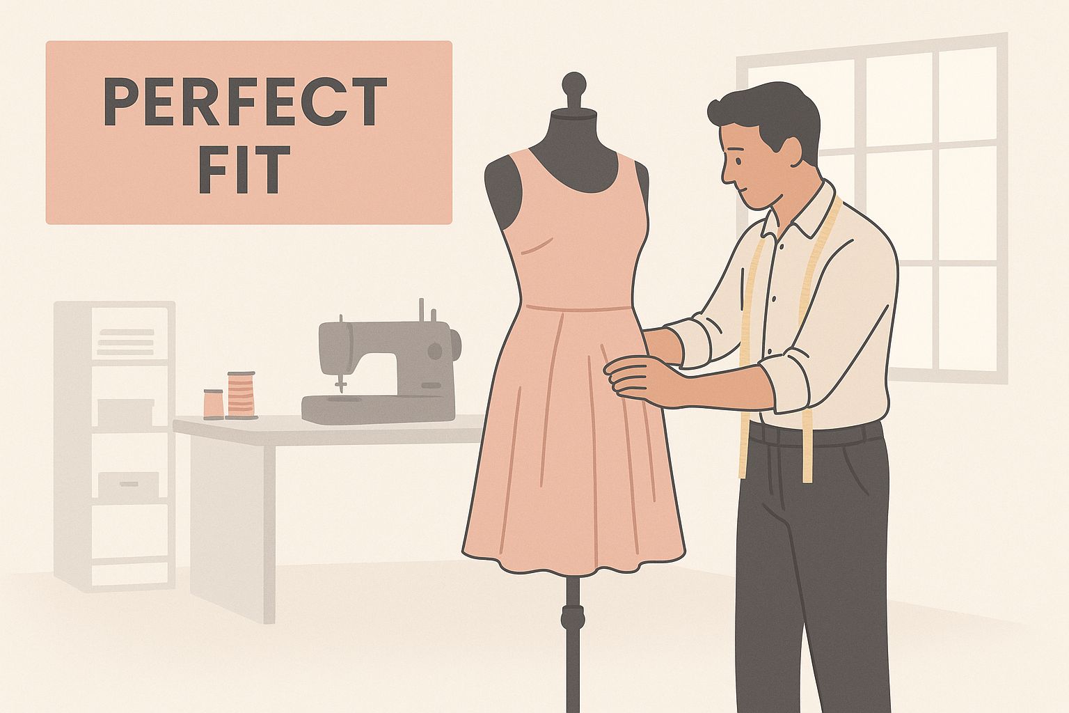 Infographic about adjustable mannequin for sewing