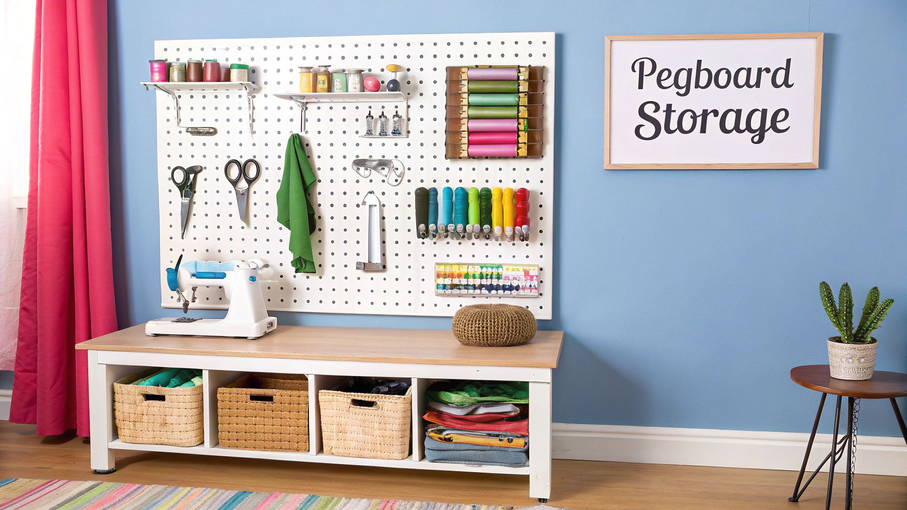 Pegboard Wall Organization System