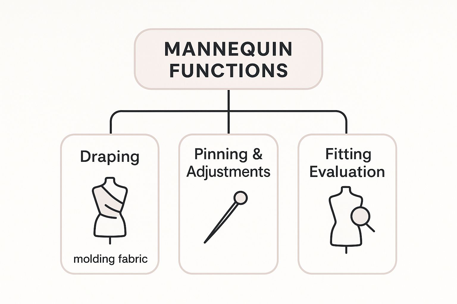Infographic about fashion designing mannequins