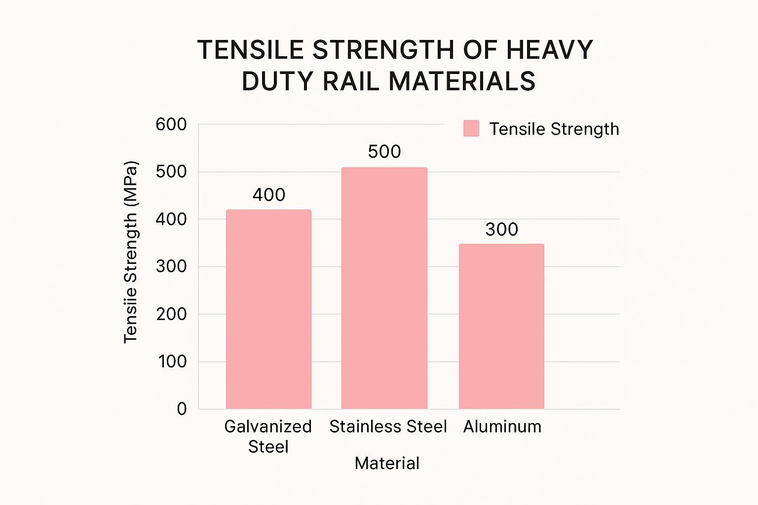 Infographic about heavy duty rails