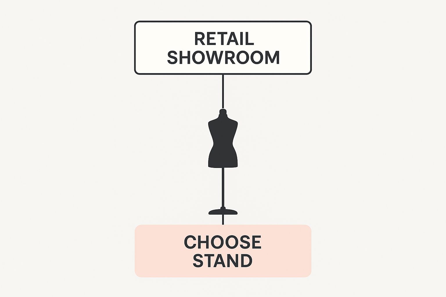 Infographic about mannequin with stand