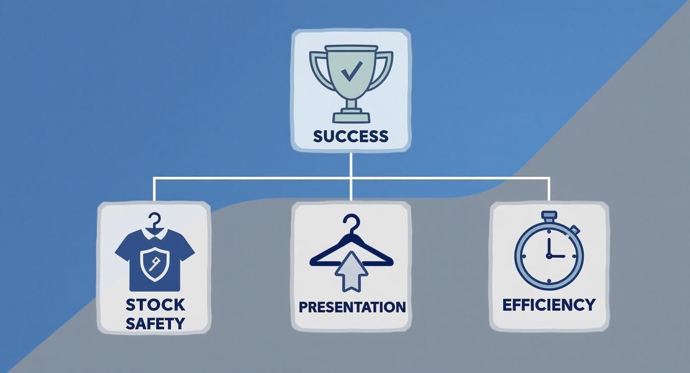 Infographic about strong clothing rails