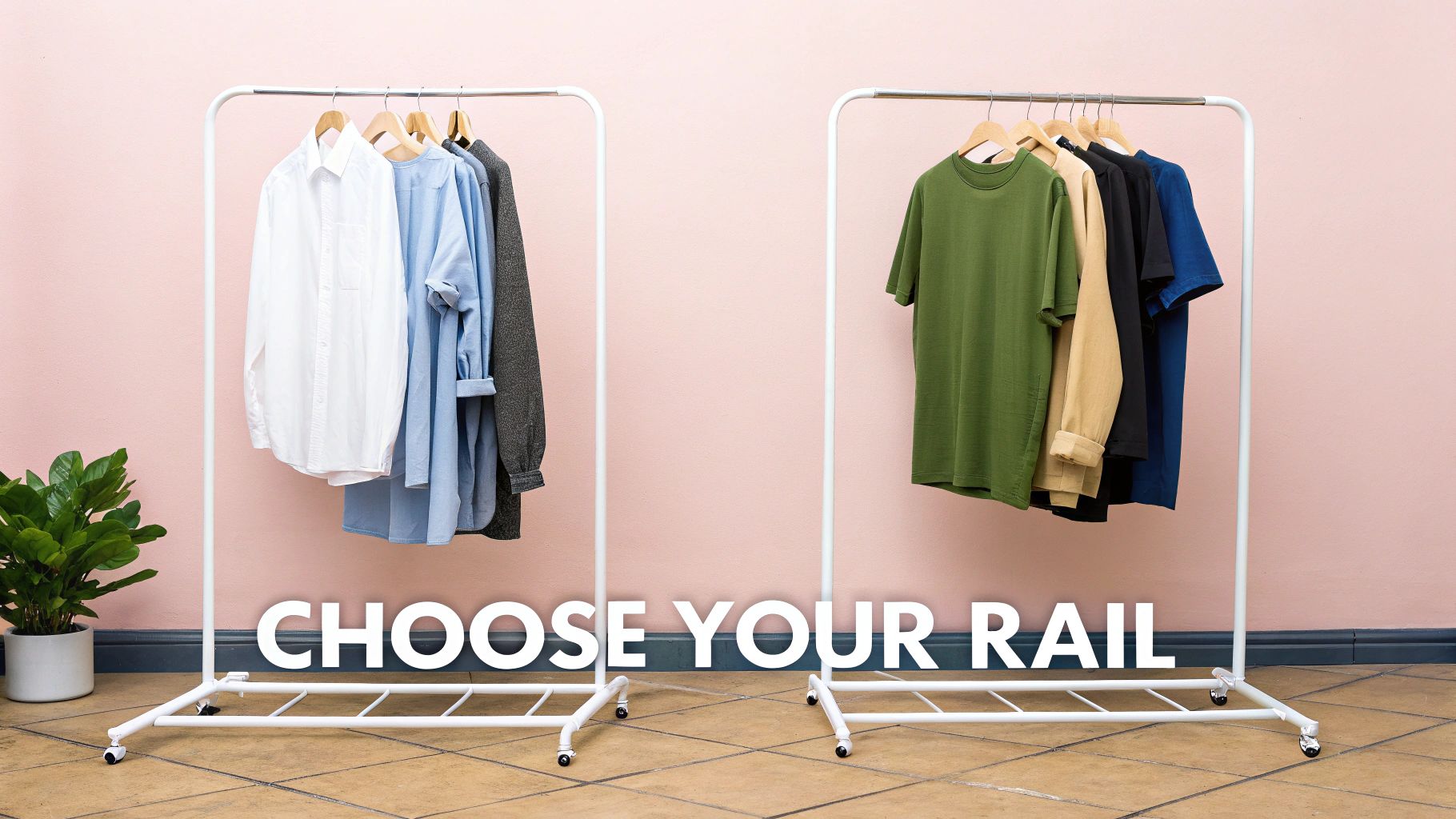 Image of professional clothing rails