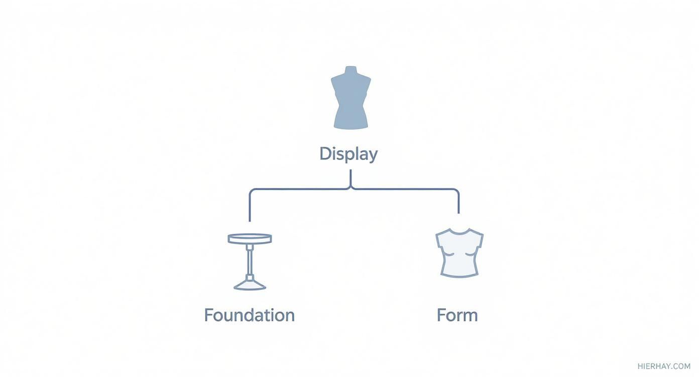 Infographic about stand for mannequin