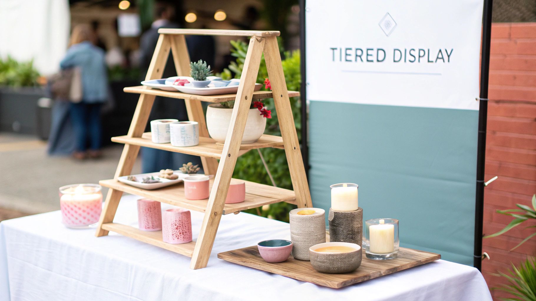 Vertical Tiered Display Stands
