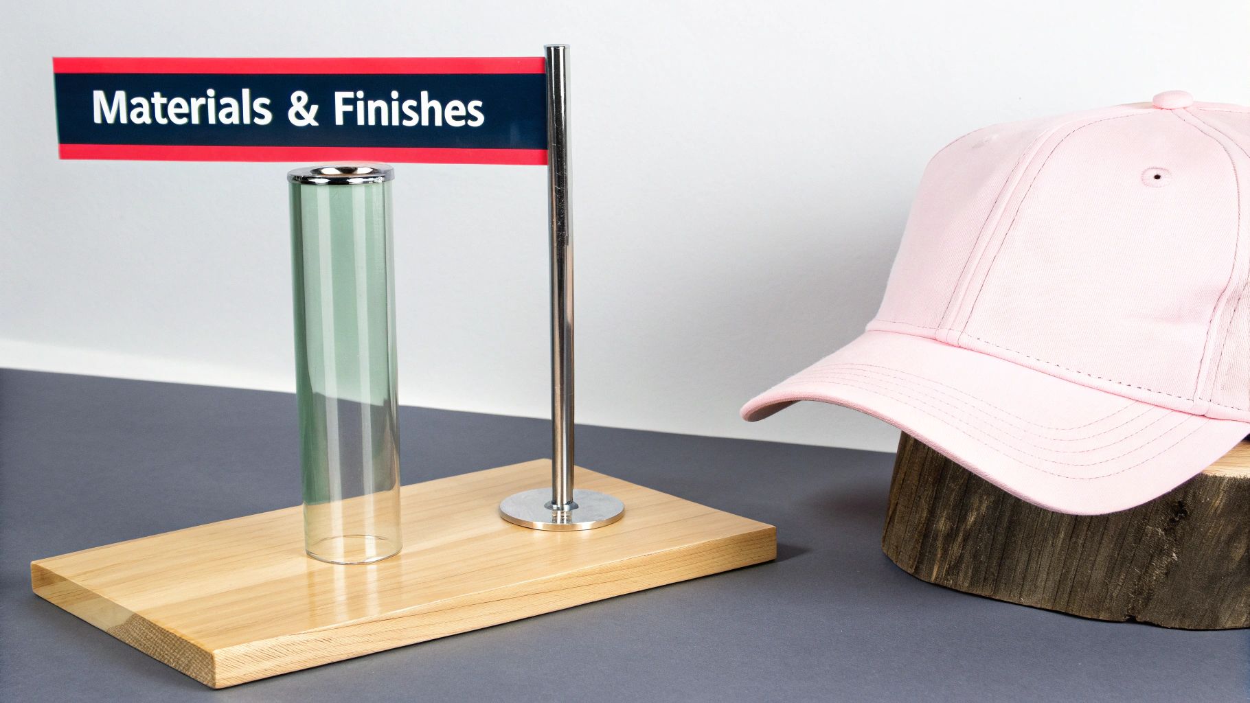 Hat display stand materials