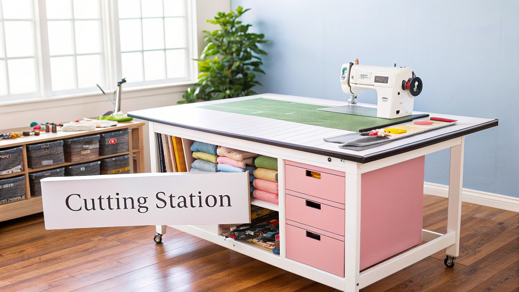 Dedicated Cutting Table with Storage