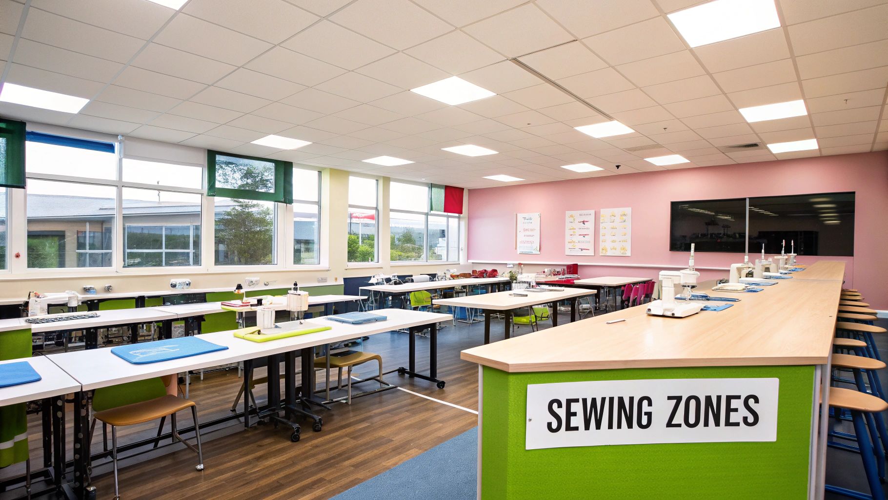 Multi-Station Sewing Layout
