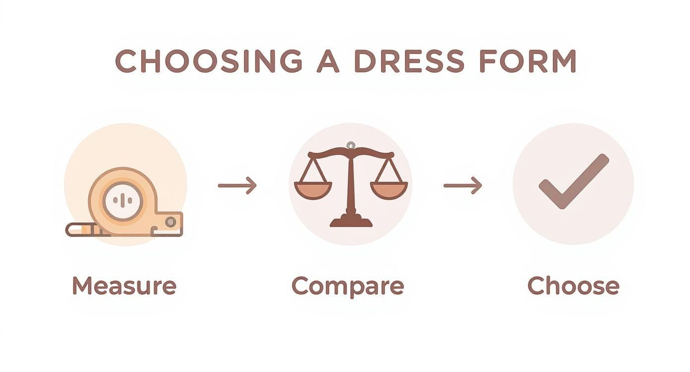 Infographic about adjustable tailor dummies