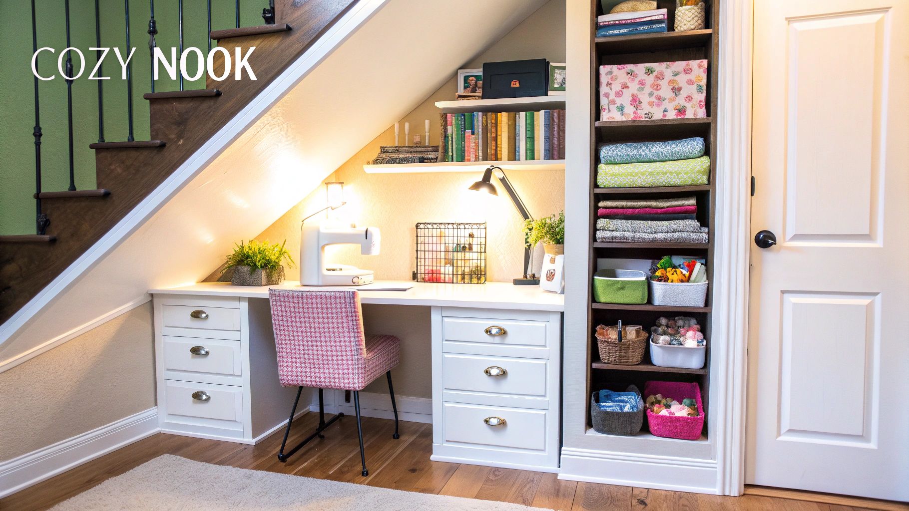 Under-Stair Sewing Nook