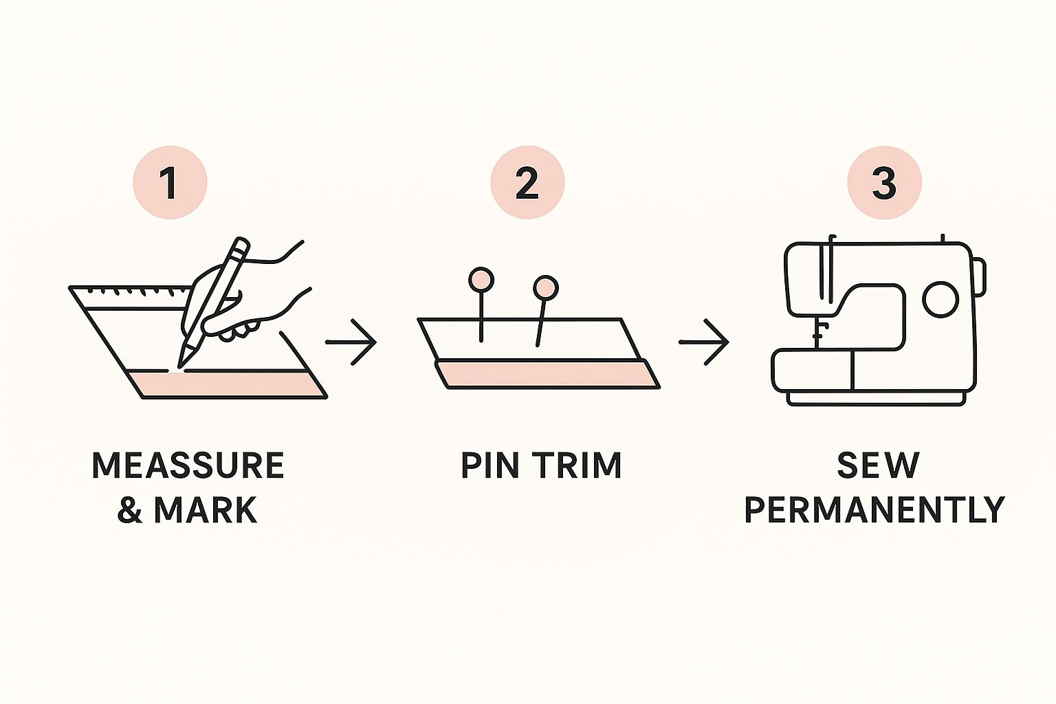 Infographic about sew on trim