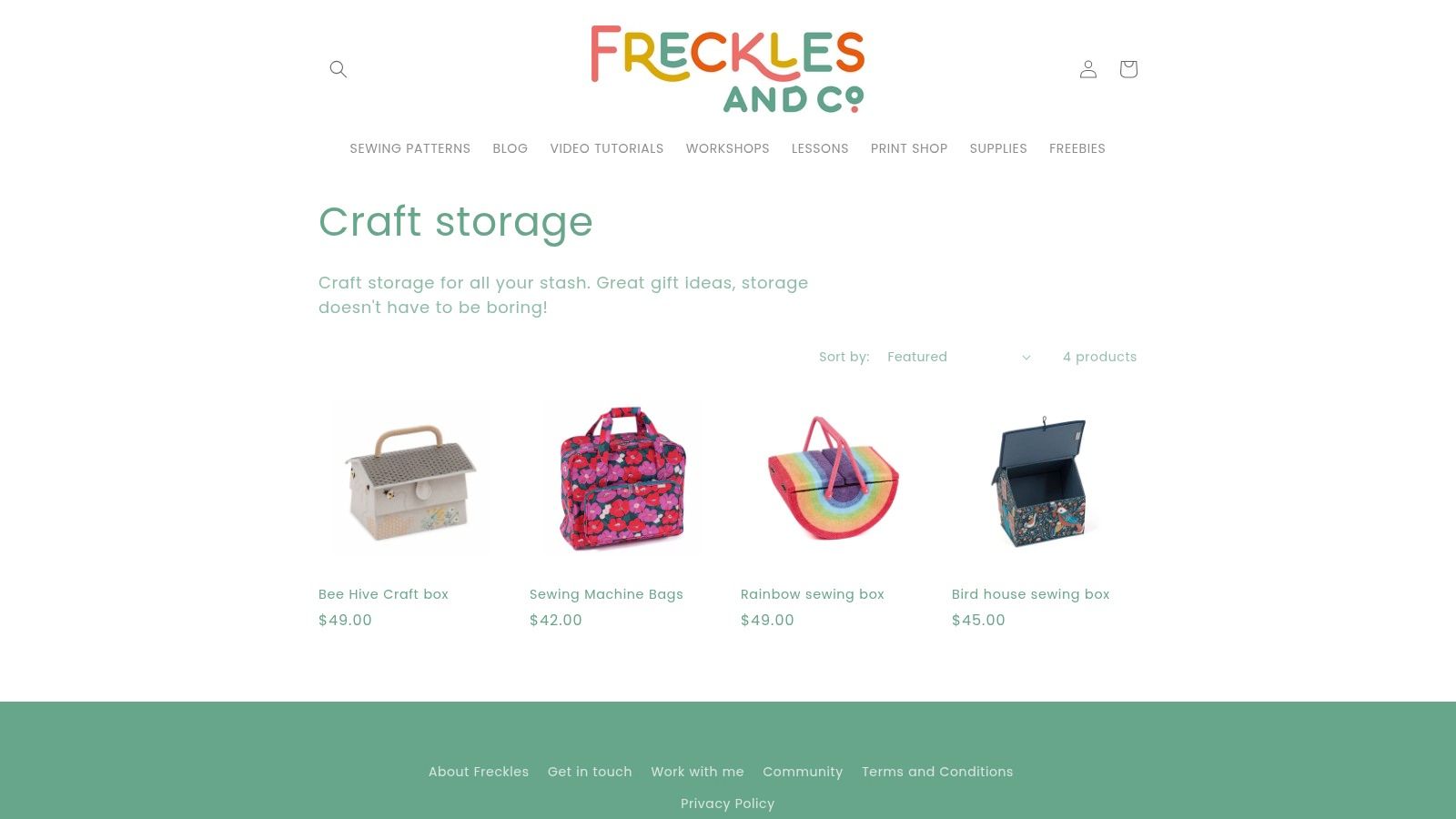 Freckles and Co Sewing Storage Box