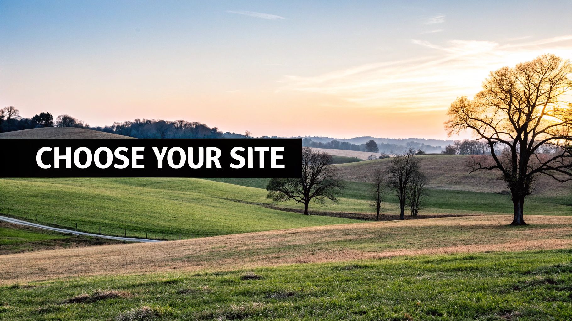 An expansive, scenic plot of land in Middle Tennessee with rolling hills, perfect for a custom luxury home.