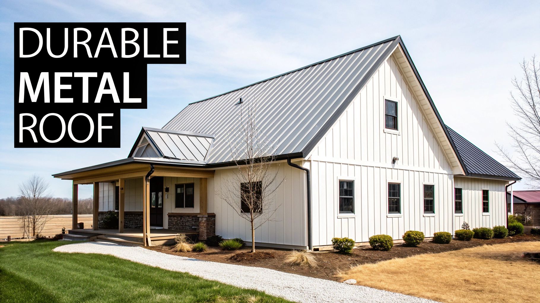 Metal Roof with Rustic Finishes