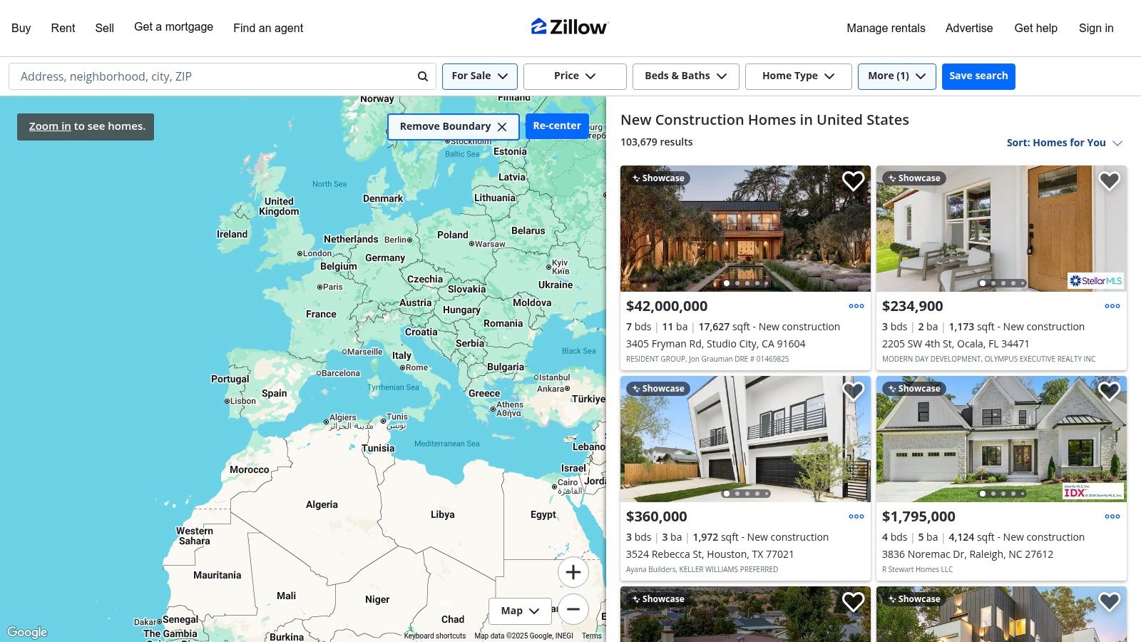 Zillow — New Construction