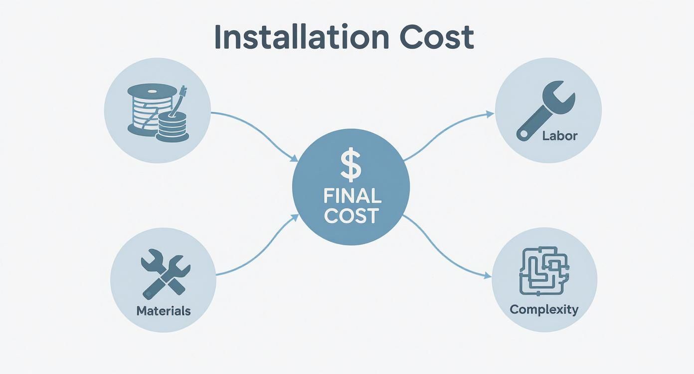 Infographic about network cable installation cost