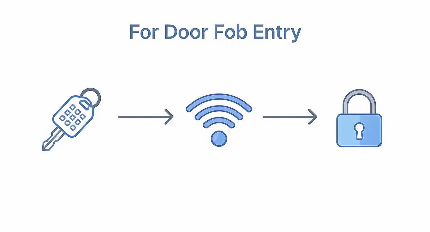 Infographic about door fob entry systems