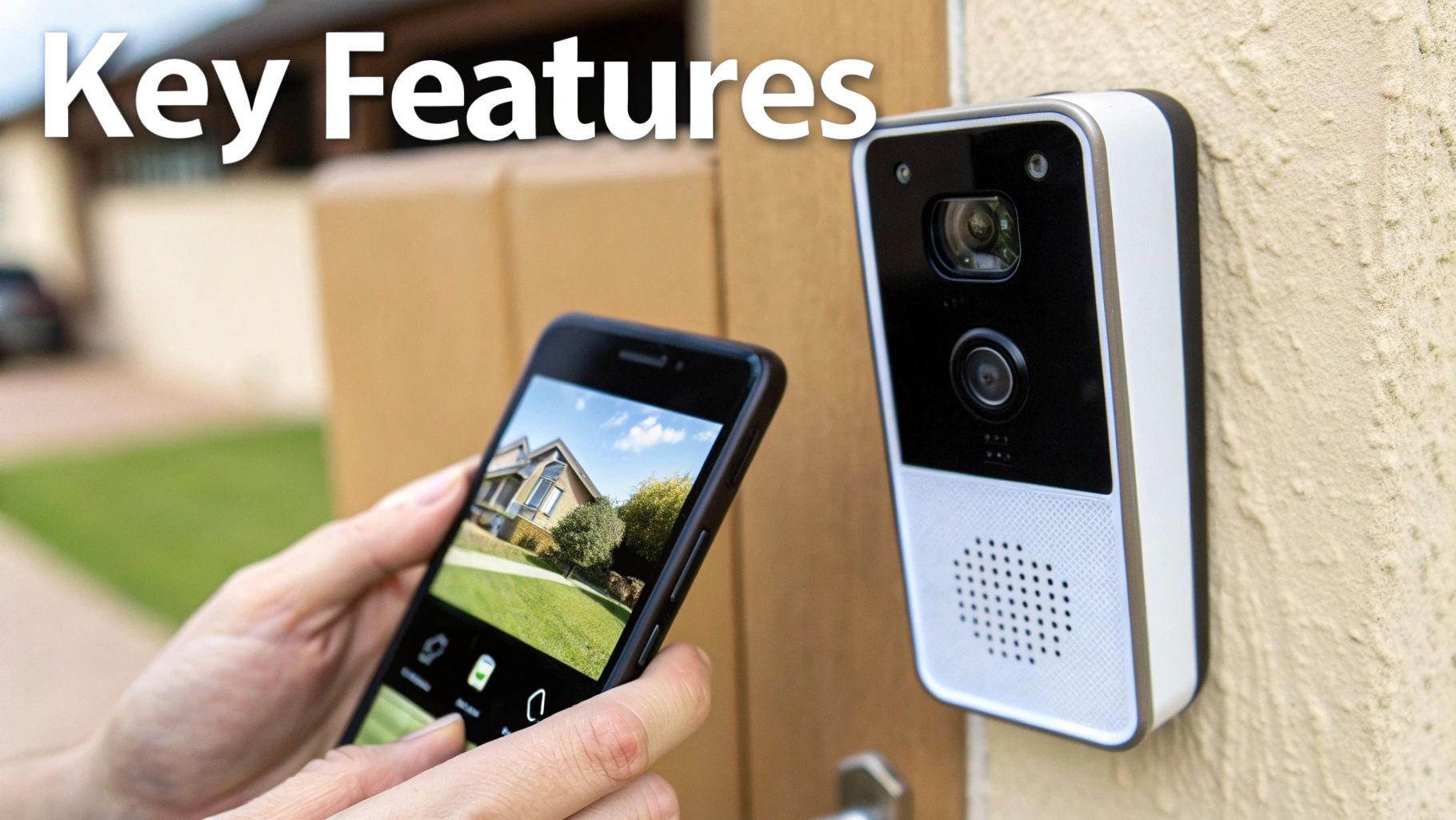 A person using a mobile app to control their building's intercom system.