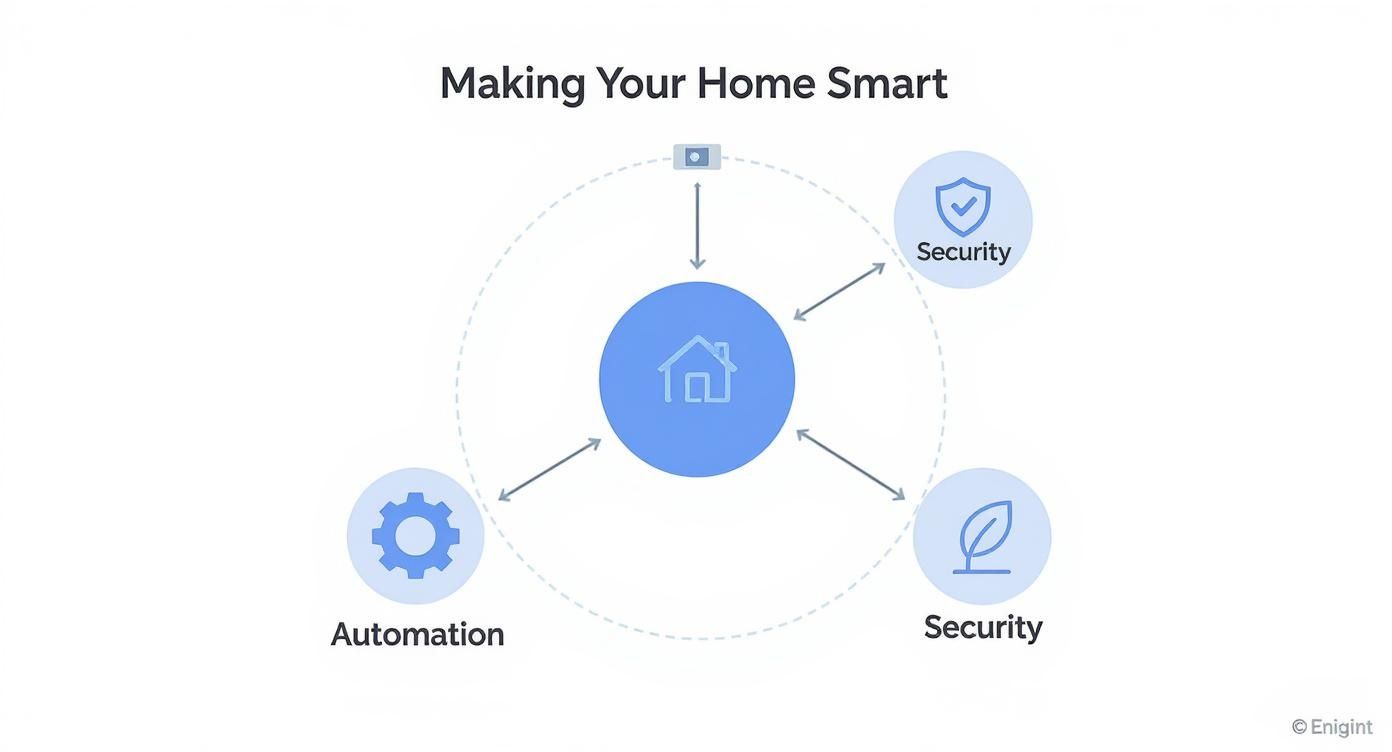 Infographic about smart home sensor