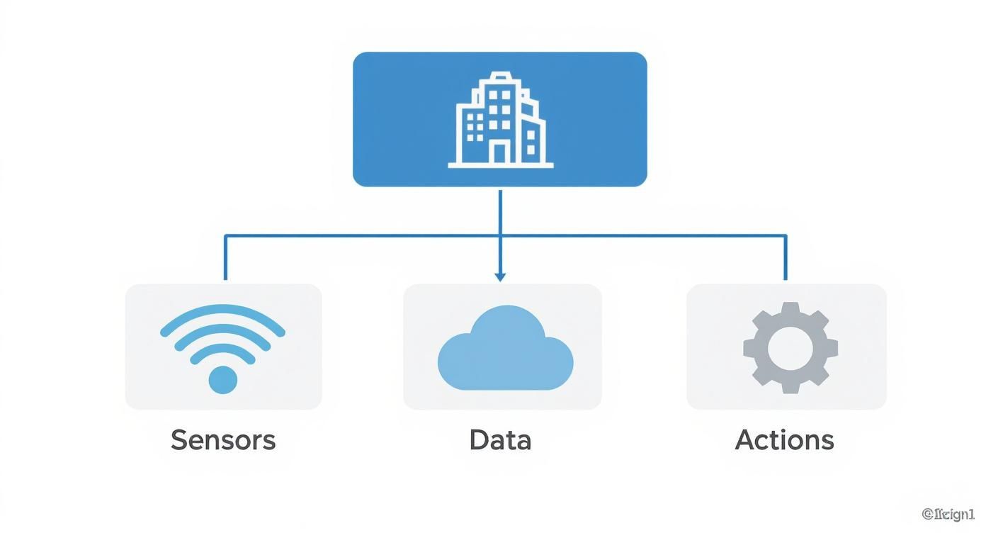 Infographic about internet of things in buildings