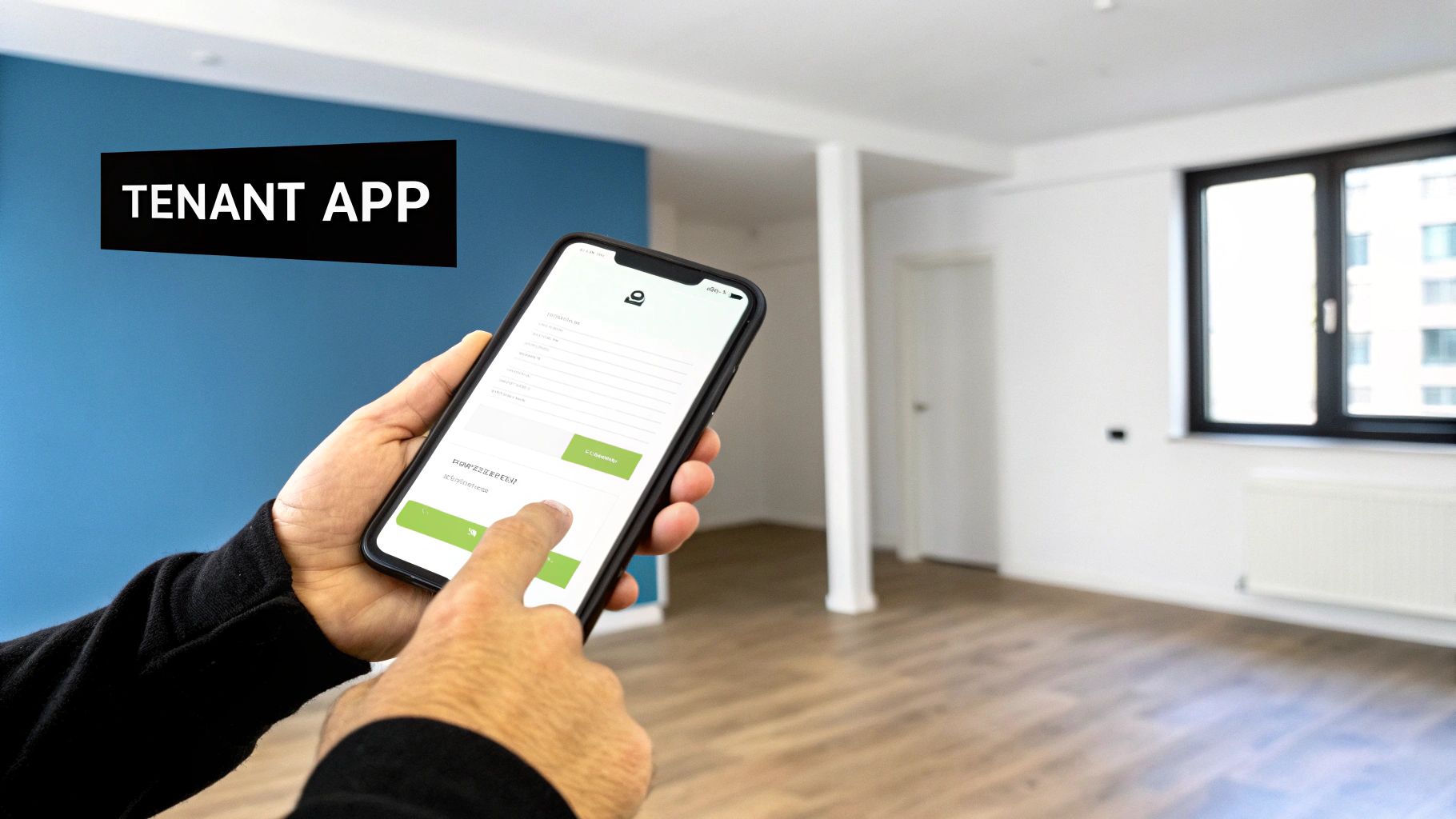A property manager creating a tech implementation plan on a digital tablet.