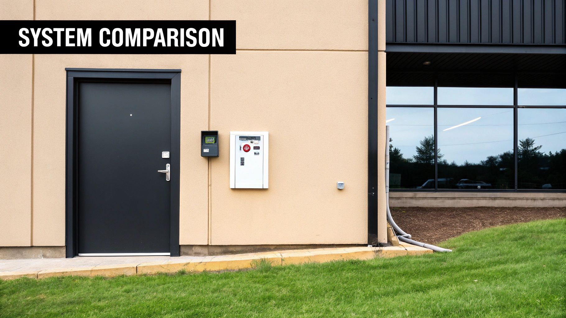 People using key fobs on different types of doors