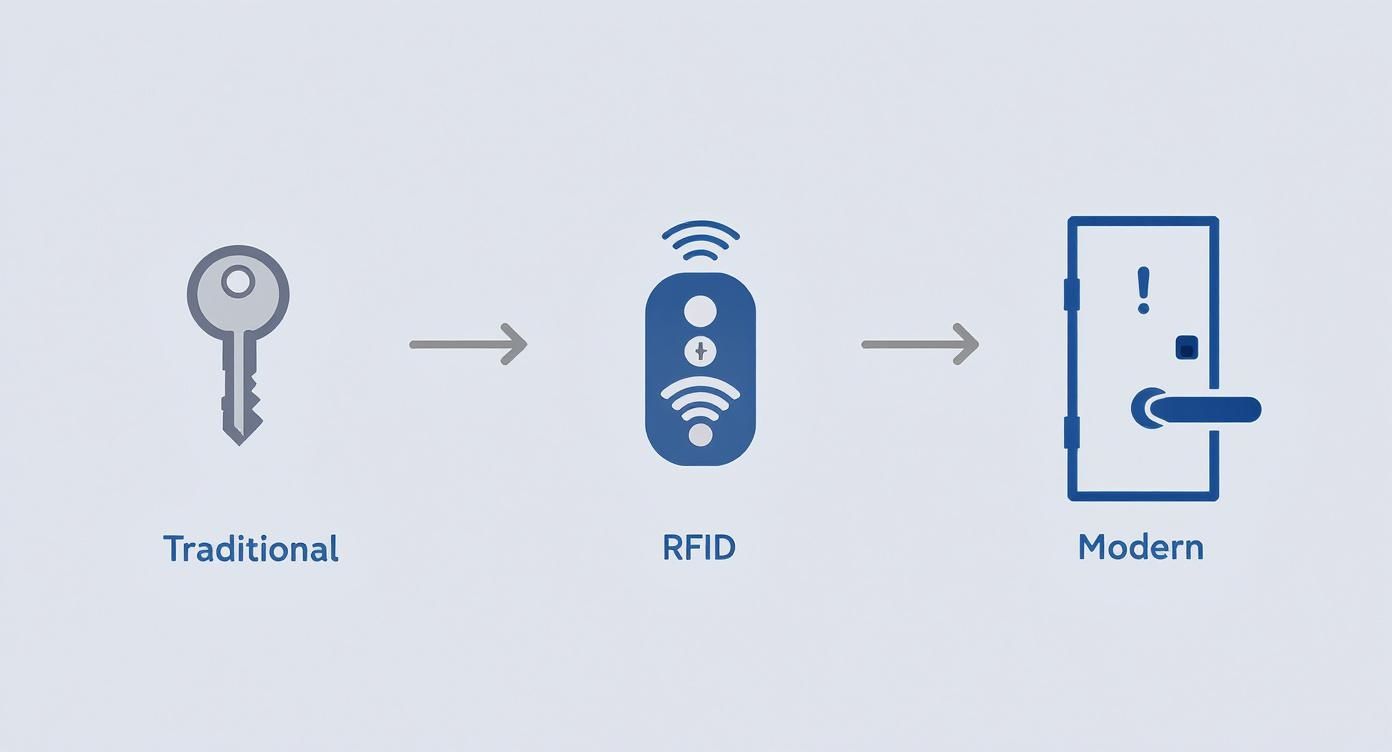 Infographic about key fob door entry systems